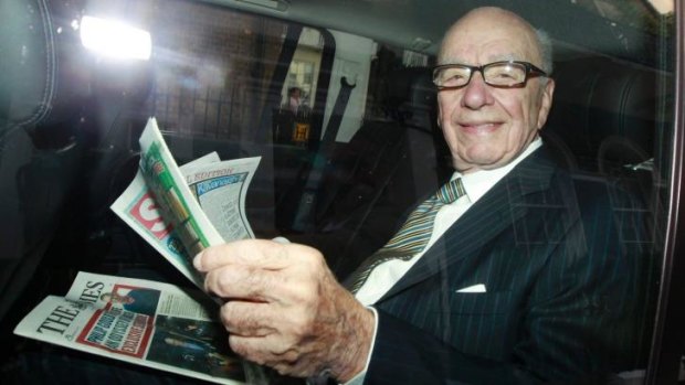 Rupert Murdoch says News Corp has seen "tangible improvement" in its newspaper business in Australia.