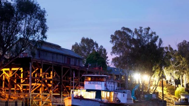 The paddle steamer Pevensey operates from Echuca thanks to weekend captain Kevin Hutchinson.