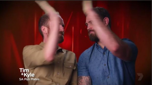High fives for perfect 10s: Tim and Kyle 'nailed it' on MKR.