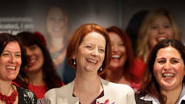 Gillard ... on the offensive and on safe ground.