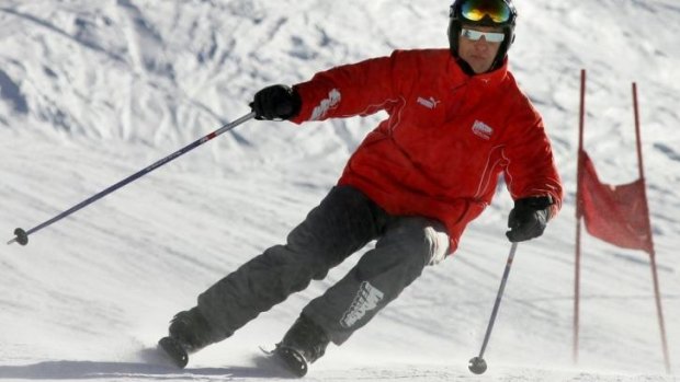 Experienced: Michael Schumacher skiing.