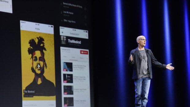 Jimmy Iovine, co-founder of Beats Electronics,introduces Apple Music at WWDC 2015.
