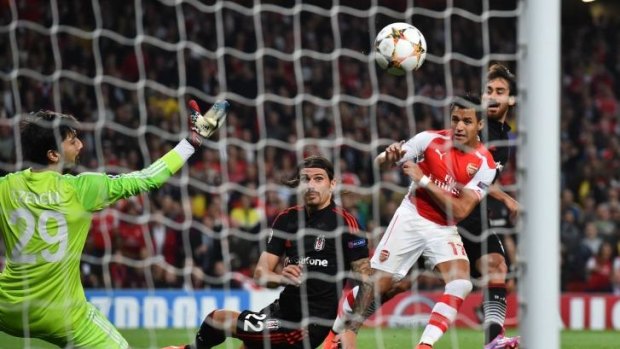 Sole strike: Alexis Sanchez's first goal for Arsenal was enough to qualify the Gunners for the Champions League.