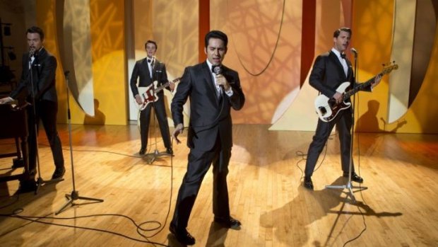 Frankie Valli and the Four Seasons perform in Clint Eastwood's Jersey Boys.