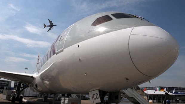 A Qatar Airways Boeing 787 Dreamliner at the Paris Air Show. Boeing launched the biggest version of its Dreamliner plane at the Paris Air Show on Tuesday with over 100 orders.