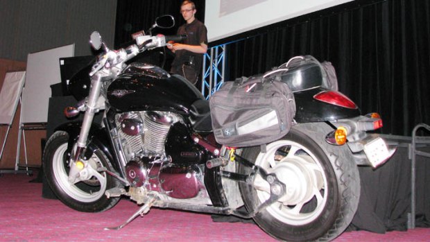 Denis' motorcycle.