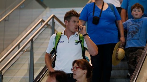 Big impact: James Faulkner arrives in Sydney after a match-winning effort in Brisbane.