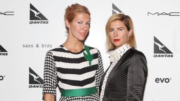 Designers Heidi Middleton and Sarah-Jane Clarke backstage at their last sass & bide fashion show at New York Fashion Week back in February. 