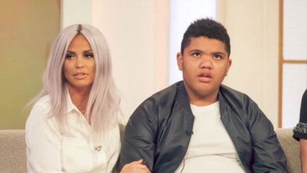 Katie Price and her son Harvey.