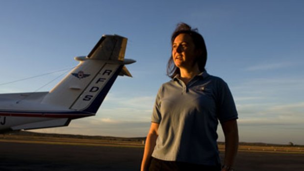 Taking off... when English-born Dr Elaine Powell started at the service 15 months ago, she was the only female doctor. Now there are three more.