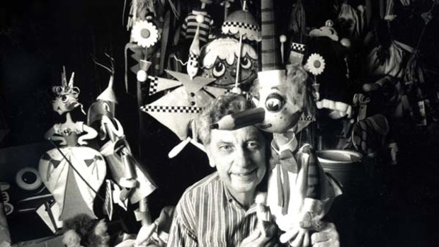 Pulling the strings ... Norman Hetherington with his most famous creation, children's favourite Mr Squiggle.