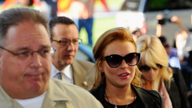 Thin skin ... Lindsay Lohan attends a probation hearing.