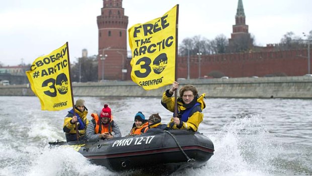 Calls to release the 30 activists intensify: The arrested crew of the Arctic Sunrise includes 26 foreigners from 18 countries, including Australia.