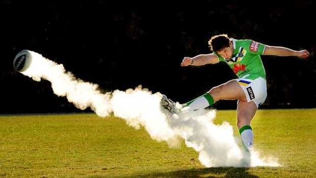 Smokin' ... two years after the most torrid time of his career, Jarrod Croker is favourite to become the NRL's leading pointscorer. He is the fourth Canberra Raider to surpass 200 points in a season.