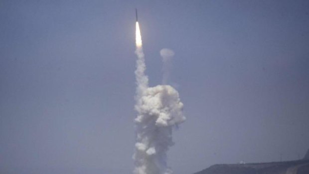 A flight test of the exercising elements of the Ground-Based Midcourse Defence (GMD) system is launched at Vandenberg Air Force Base.