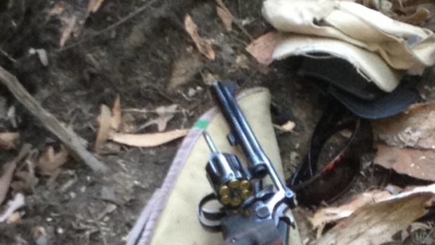 Hideout ... an image released by NT police of a gun that was found.