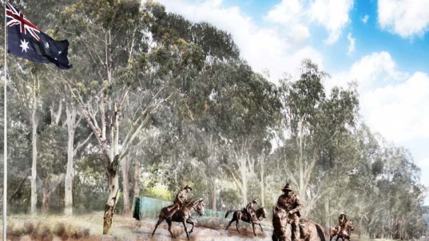 An artist's impression of the proposed  Boer War memorial in Canberra.