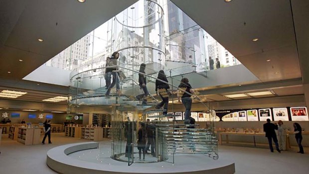 Iconic ... the Apple Store on Fifth Avenue in New York.