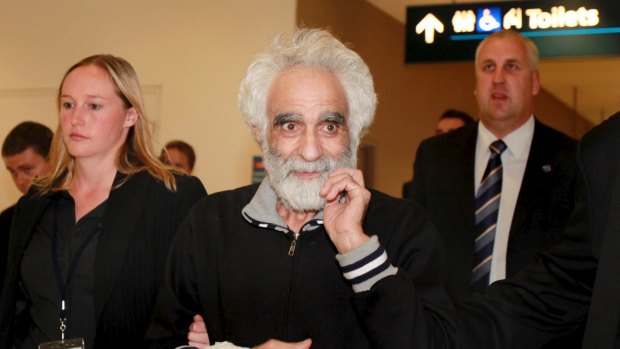 Thirty years' jail for murders: Giuseppe di Cianni on arrival at Sydney Airport after being extradited from Italy in 2011.