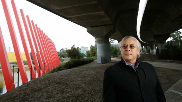 Inspiring places: Karl Fender under the Tullamarine Freeway.