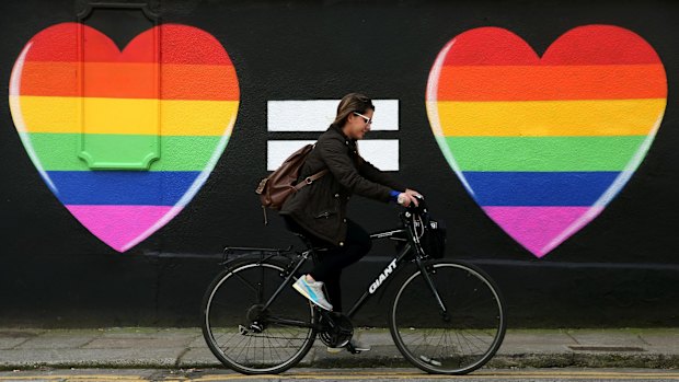 A voter in Ireland's gay marriage referendum. 