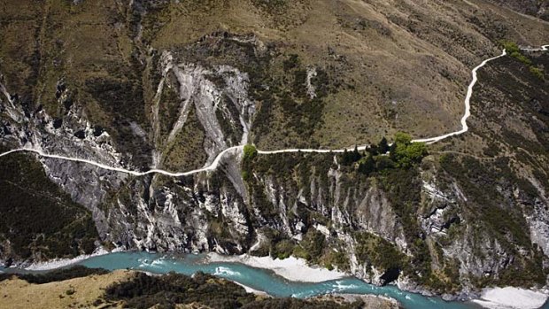 Beautiful and terrifying ... Skippers Canyon above the Shotover River, near Queenstown.