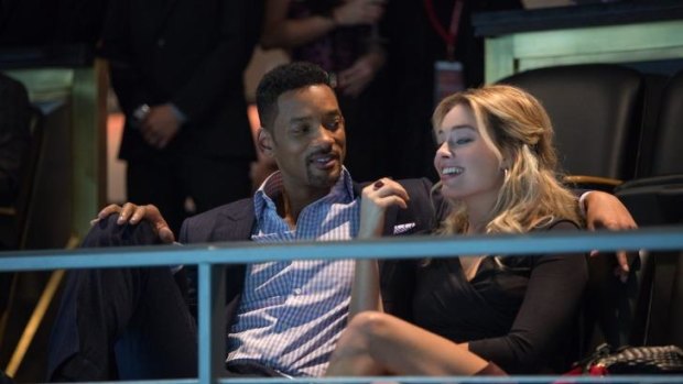 Margot Robbie and Will Smith in <i>Focus</i>.