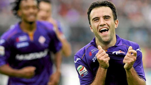 Top scorer: Fiorentina's Giuseppe Rossi has scored eight goals in as many games in Serie A this season.