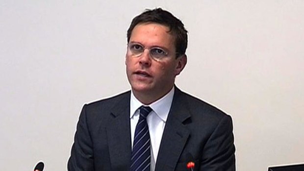 James Murdoch at the inquiry.