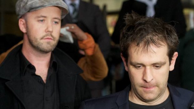 Tom Meagher (right) with his murdered wife's brother, Michael McKeon.