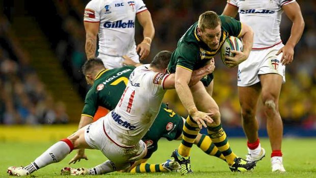 Centre selection: Kangaroos veteran Brent Tate has been called into the centres to face Fiji in the World Cup semi-final.