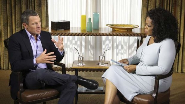 It's not about the bike &#8230; Winfrey lets Armstrong off the hook. Photo: Reuters