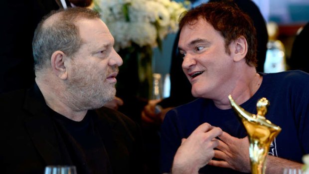 Harvey Weinstein (left) with Quentin Tarantino at the AACTA International Awards ceremony in January 2013.