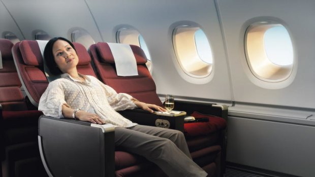 澳洲航空公司豪华经济舱。
