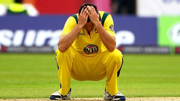Clint McKay was the only Australian fast bowler to trouble the England lin-up.