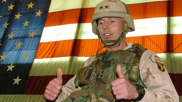 Major-General David Petraeus on active duty in Iraq in 2004.