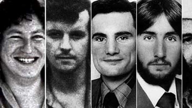 Balibo victims ... Gary Cunningham, Malcolm Rennie,  Greg Shackleton, Tony Stewart and Brian Peters.