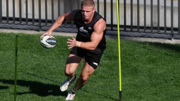 Quad strain: George Burgess in training.