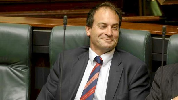 Independent Frankston MP Geoff Shaw in Parliament on Tuesday.
