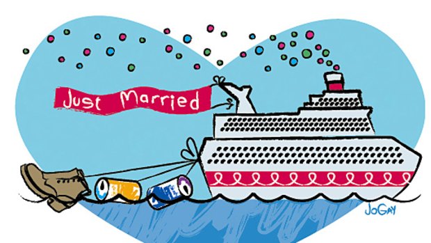 Love boats ... more couples are getting married at sea.