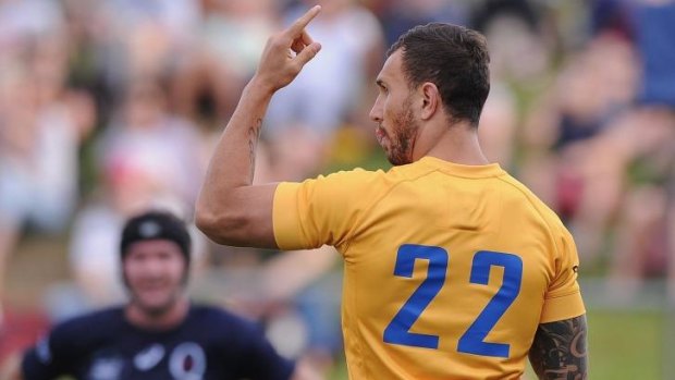 "I was very excited to just get out there and be a part of a team again": Quade Cooper.