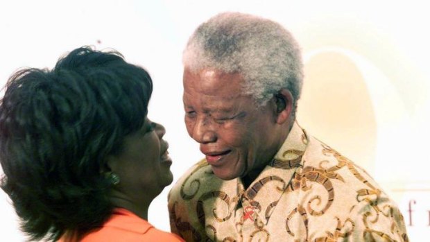 Nelson Mandela and American talk show host Oprah Winfrey.