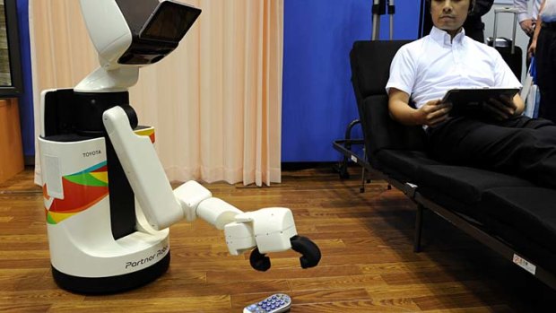 Toyota's home-living-assistance robot, 'Human Support Robot'.