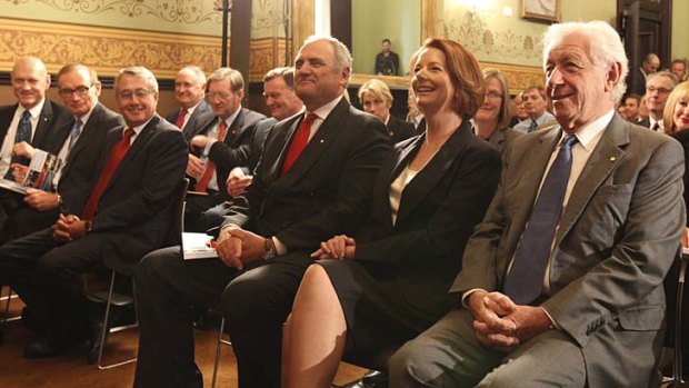 Vast opportunities ... Prime Minister Julia Gillard attends the launch to the government's <i>Australia in the Asian Century White Paper</i> at the Lowy Institute.