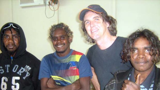 L-R: Turlku 4 musicians Lemih Thompson, Mitaki Ward, John Gordon and Dixon Bell - all from Wanarn community.