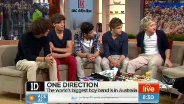 One Direction on Sunrise this morning.