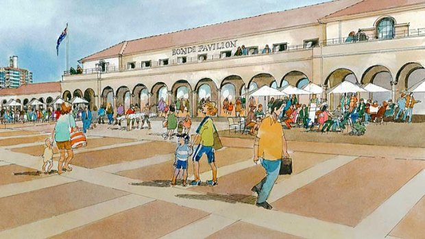 An artist's impression of Bondi Pavilion.