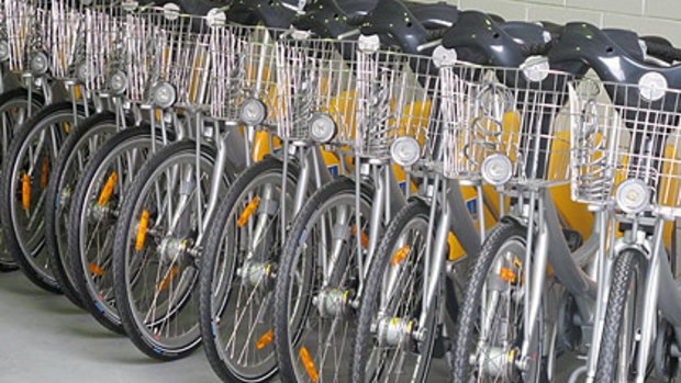 The bicycles soon to be seen throughout the CBD as part of the CityCycle program.