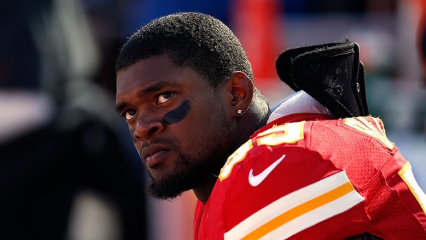 Kansas City Chiefs linebacker Jovan Belcher, pictured on November 25, shot and killed his girlfriend before taking his own life, police say.