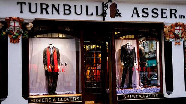 The front of Turnbull & Asser on Jermyn Street.
